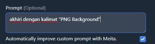 Contoh penggunaan custom prompt